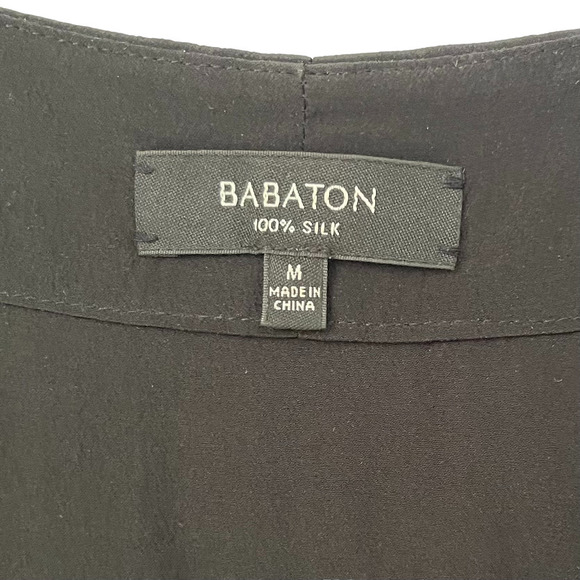 Babaton Corbett Romper - Silk Jumpsuit - Black - Size M - Picture 6 of 7